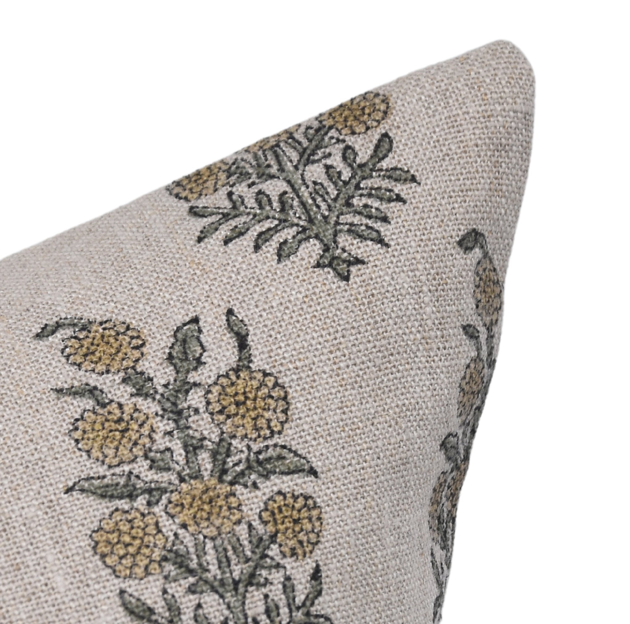 Thick Linen/Heavy Linen block print designer boho pillow/cushion cover- HAJARA - Fabdivine