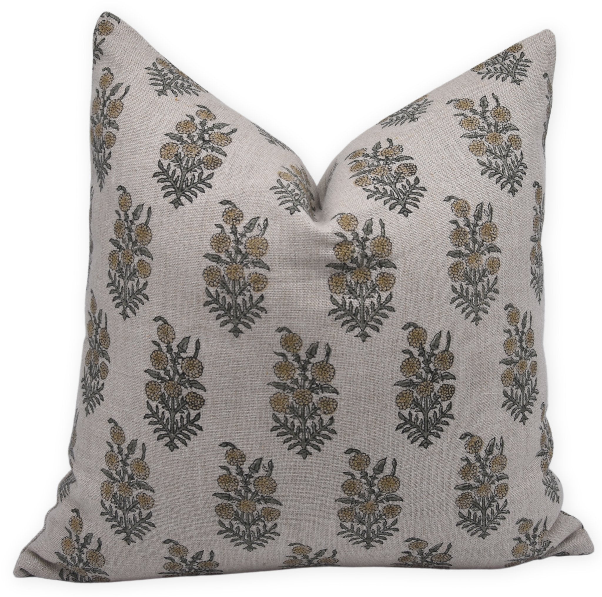 Thick Linen/Heavy Linen block print designer boho pillow/cushion cover- HAJARA - Fabdivine