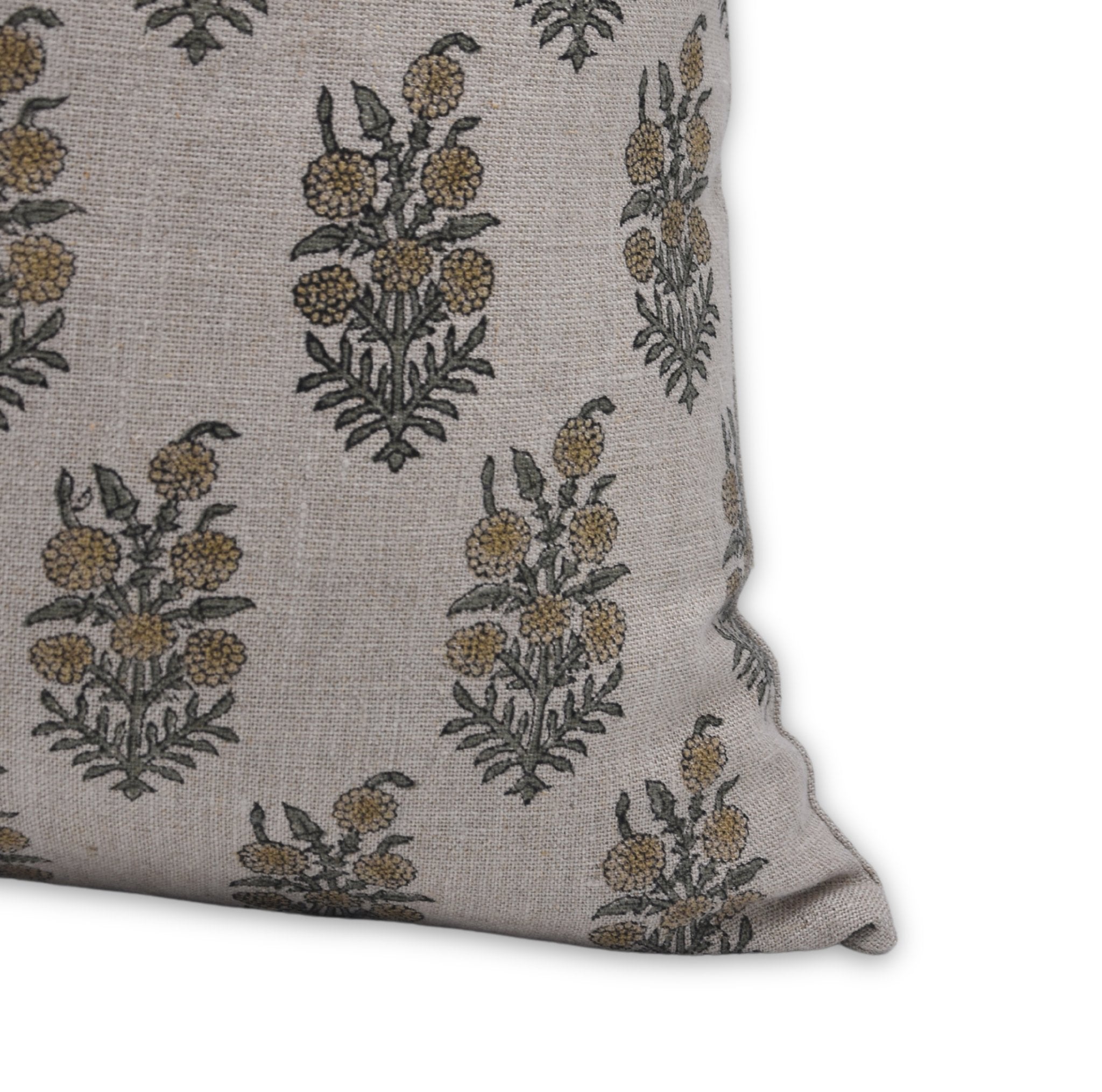 Thick Linen/Heavy Linen block print designer boho pillow/cushion cover- HAJARA - Fabdivine