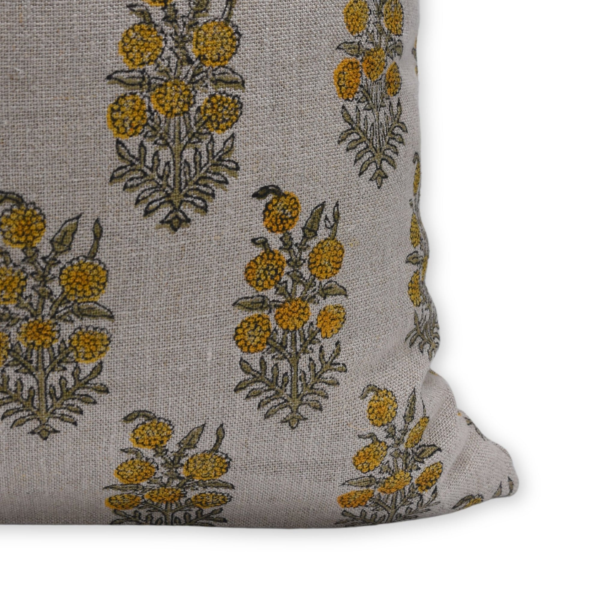 Throw Pillow Cover –Designer Collection of Hand Block Print thick linen- HAJARA - Fabdivine