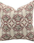 Think Linen block print designer boho pillow/cushion cover- HRIDYAVAN - Fabdivine