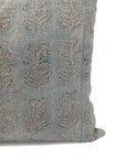 Square linen pillow cover with lumber block print - INDERDHANUSH - Fabdivine