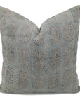 Square linen pillow cover with lumber block print - INDERDHANUSH - Fabdivine