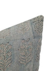 Square linen pillow cover with lumber block print - INDERDHANUSH - Fabdivine