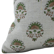 Block print Thick Linen throw pillow cover- INDERJEET - Fabdivine