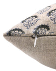 Square/Lumber block print pillow cover- thick linen- JUJU FLOWER - Fabdivine