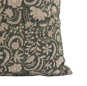 Block print Heavy Linen Pillow Cover - KUNDANVAN - Fabdivine