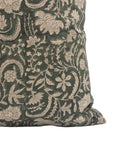 Block print Heavy Linen Pillow Cover - KUNDANVAN - Fabdivine