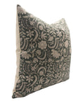 Block print Heavy Linen Pillow Cover - KUNDANVAN - Fabdivine