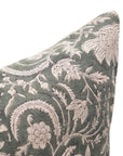 Block print Heavy Linen Pillow Cover - KUNDANVAN - Fabdivine