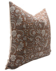 KUNDANVAN Thick Linen block print boho pillow cover - Fabdivine