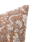 KUNDANVAN Thick Linen block print boho pillow cover - Fabdivine