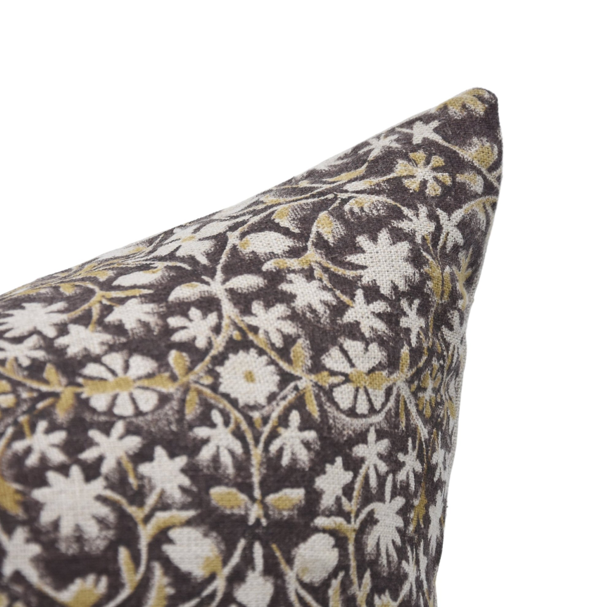 Hand Block Print thick linen designer pillow cover- MAHALAKSHMI - Fabdivine