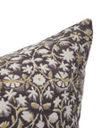 Hand Block Print thick linen designer pillow cover- MAHALAKSHMI - Fabdivine