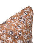 Block print Pillow cover for sofa, couch or bed- thick linen- MAHALAKSHMI - Fabdivine