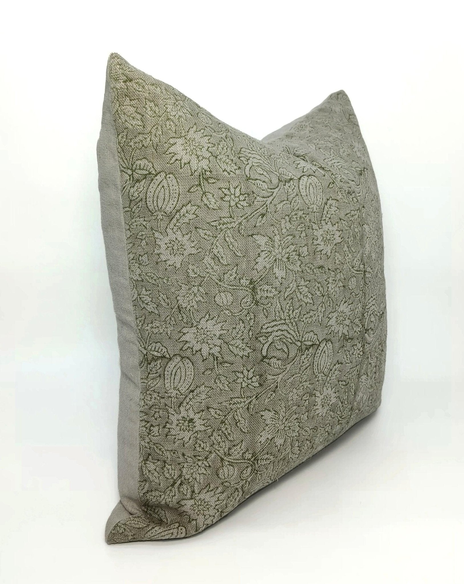 Combo 3 Thick Linen block print designer boho pillow/cushion covers- MANIKARNIKA HARIT- SURYA GAGAN- VARANASI - Fabdivine