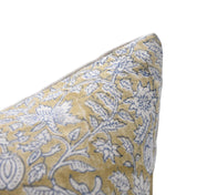 Throw Pillow Cover –Designer Collection of Hand Block Print Heavy Linen- MANIKARNIKA - Fabdivine