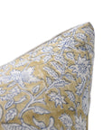 Throw Pillow Cover –Designer Collection of Hand Block Print Heavy Linen- MANIKARNIKA - Fabdivine