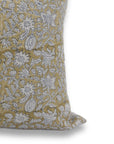 Throw Pillow Cover –Designer Collection of Hand Block Print Heavy Linen- MANIKARNIKA - Fabdivine