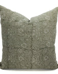 Square/Lumber block print pillow cover- Thick Linen - MANIKARNIKA - Fabdivine