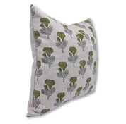 Square/Lumber block print pillow cover- Thick Linen- MANMOHAN - Fabdivine