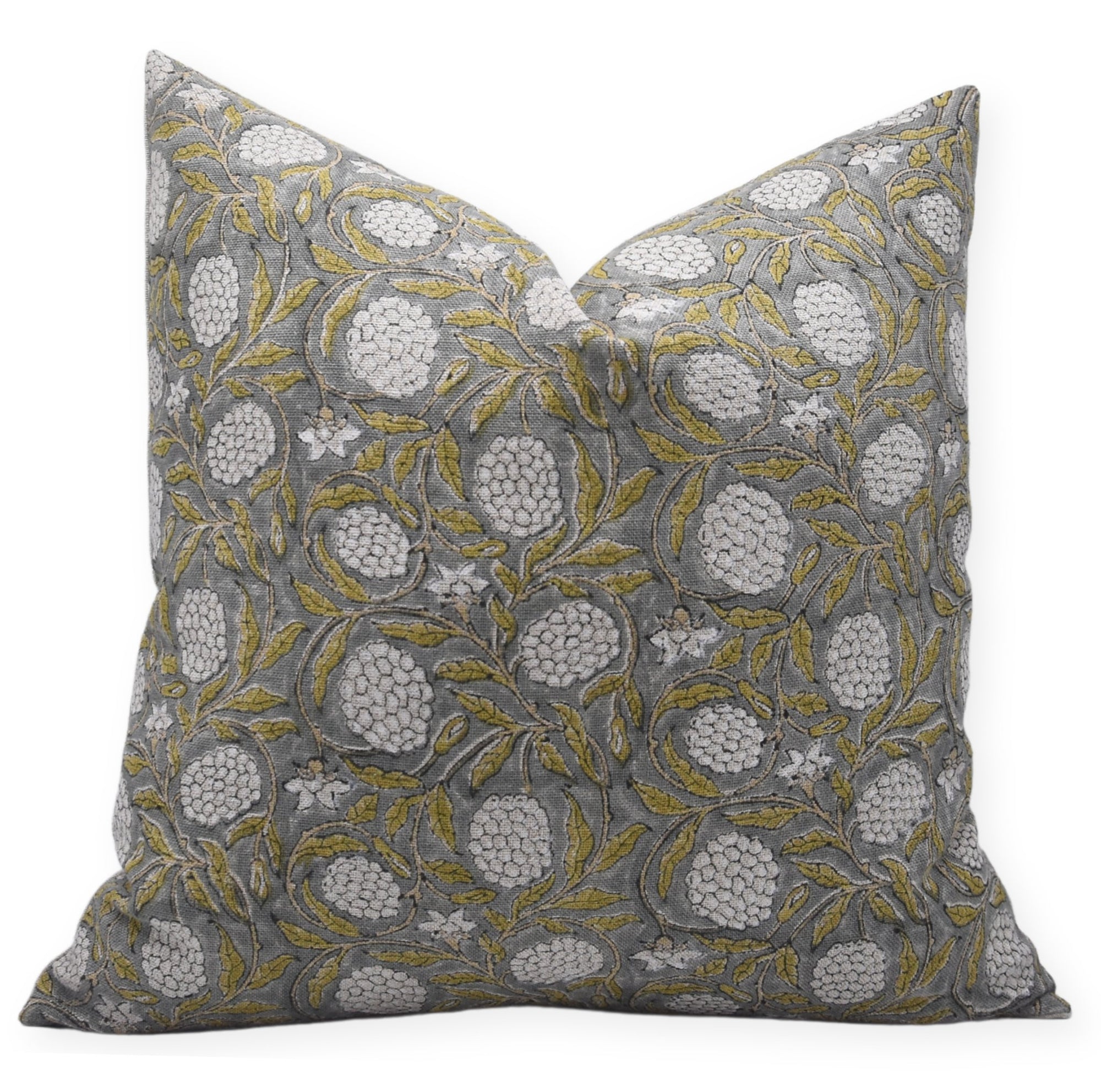 Hand Block Print thick linen designer pillow cover- MERAKI - Fabdivine