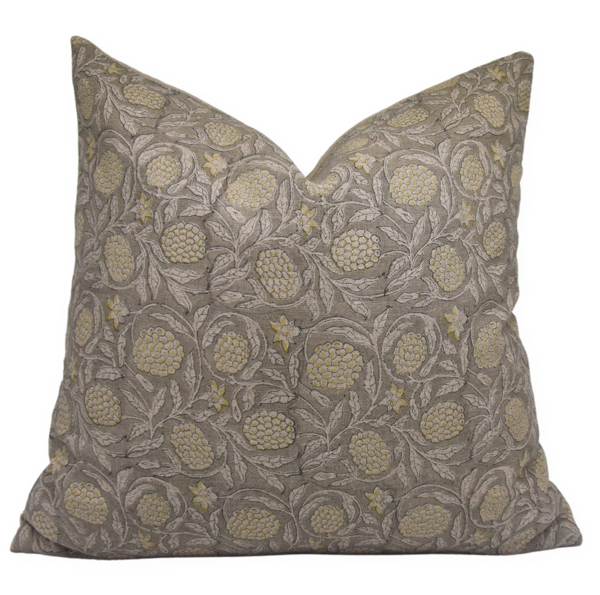 Block print Pillow cover for sofa, couch or bed Thick Linen - MERAKI - Fabdivine