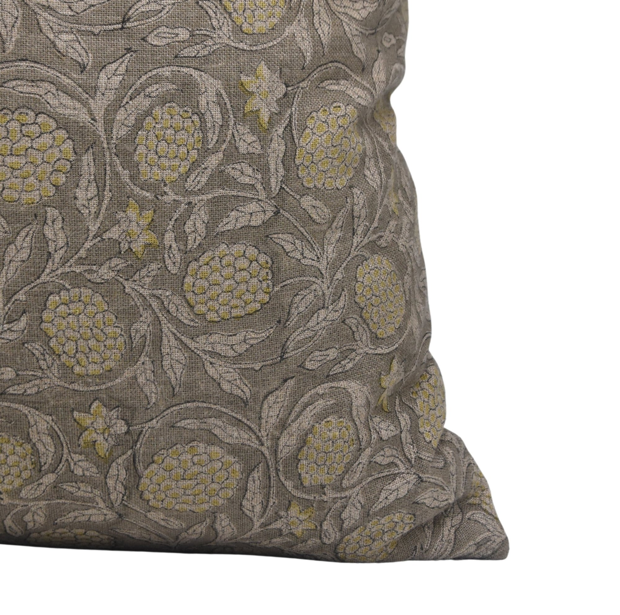 Block print Pillow cover for sofa, couch or bed Thick Linen - MERAKI - Fabdivine