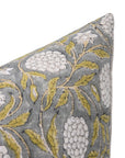 Hand Block Print thick linen designer pillow cover- MERAKI - Fabdivine