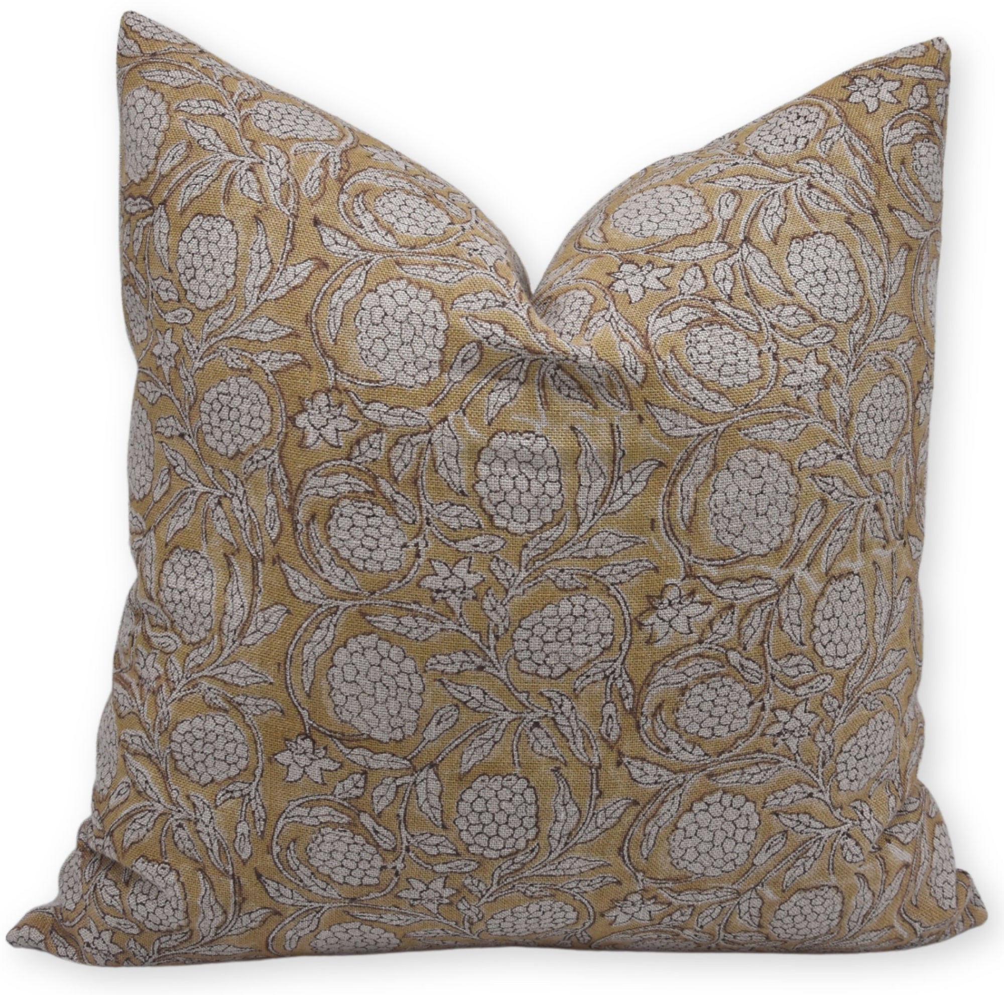 Throw Pillow Cover –Designer Collection of Hand Block Print Thick Linen- MERAKI - Fabdivine