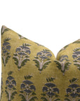 Heavy Linen Pillow Cover in Block Print - MOR MUKUT - Fabdivine