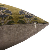 Heavy Linen Pillow Cover in Block Print - MOR MUKUT - Fabdivine