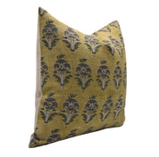 Heavy Linen Pillow Cover in Block Print - MOR MUKUT - Fabdivine