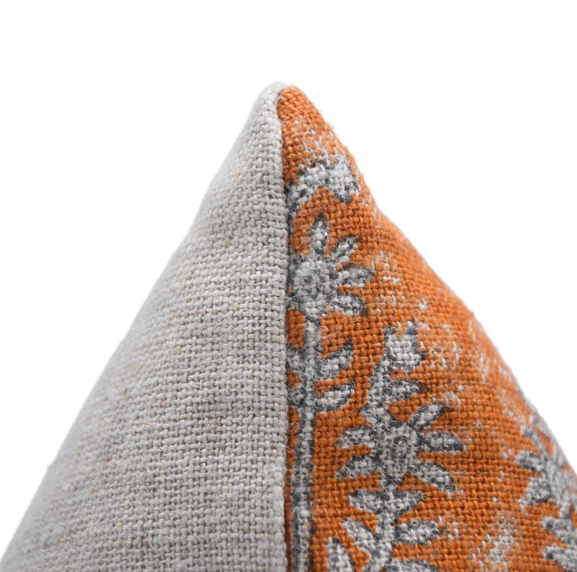 Block print heavy linen throw pillow cover- NEEL GAGAN - Fabdivine