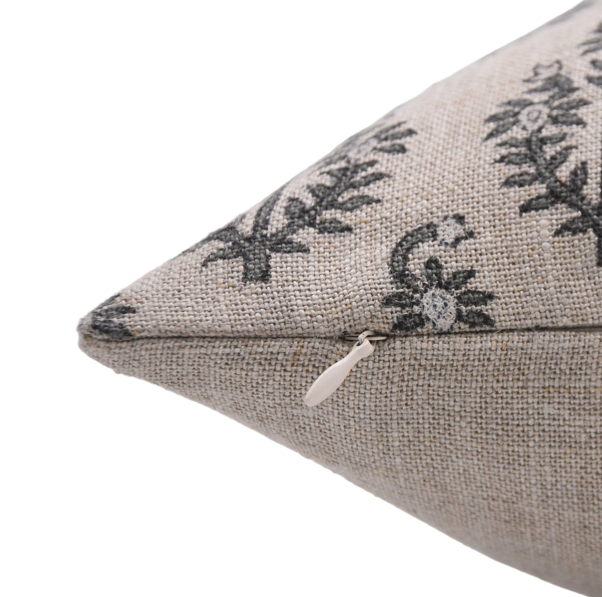 NEEL GAGAN Hand Block Print Thick Linen pillow cover - Fabdivine