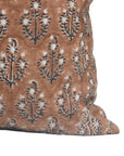 Block print thick linen throw pillow cover- NEEL GAGAN - Fabdivine