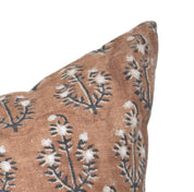 Block print thick linen throw pillow cover- NEEL GAGAN - Fabdivine