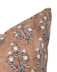 Block print thick linen throw pillow cover- NEEL GAGAN - Fabdivine