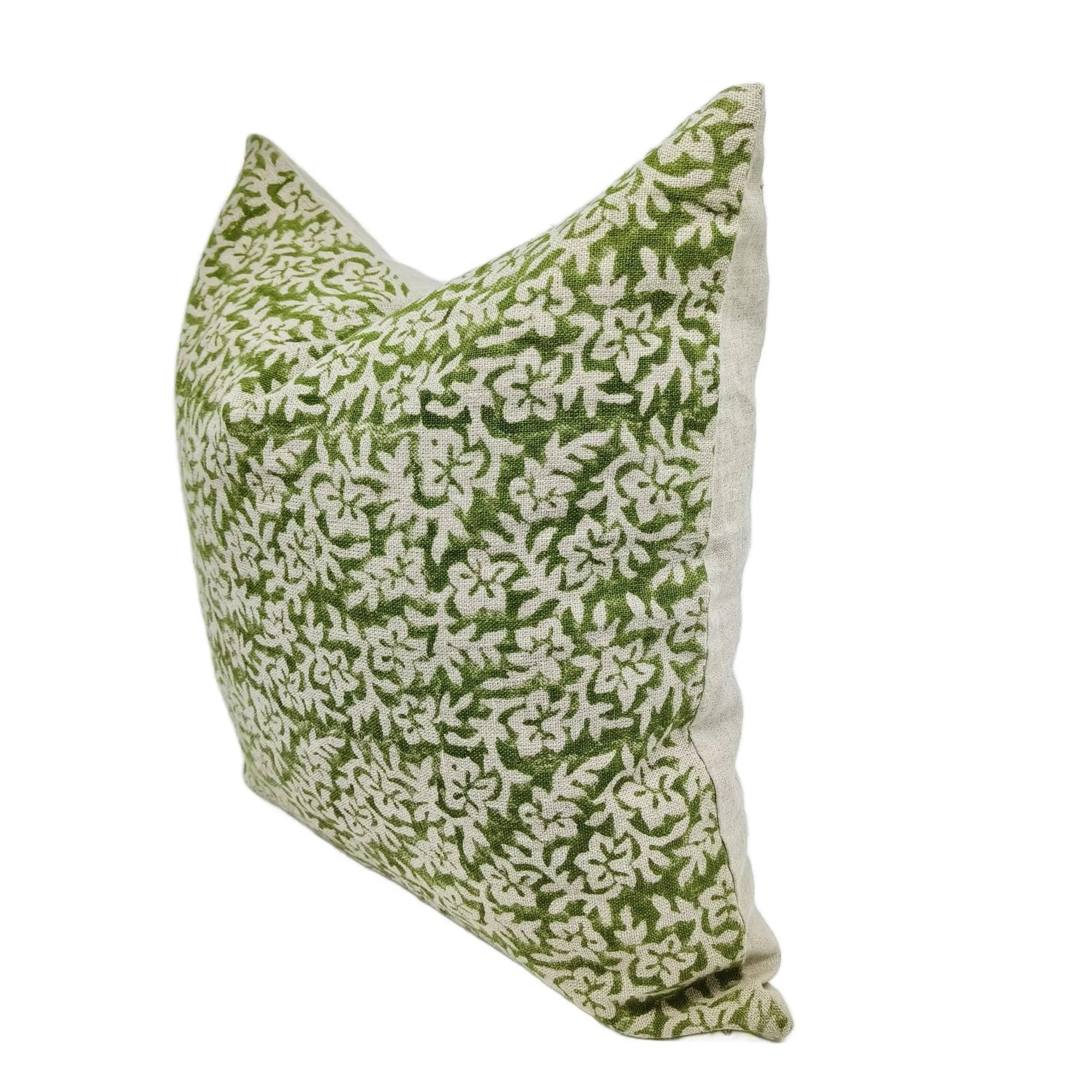 Block print Heavy Linen Pillow Cover - NIDHI VAN - Fabdivine