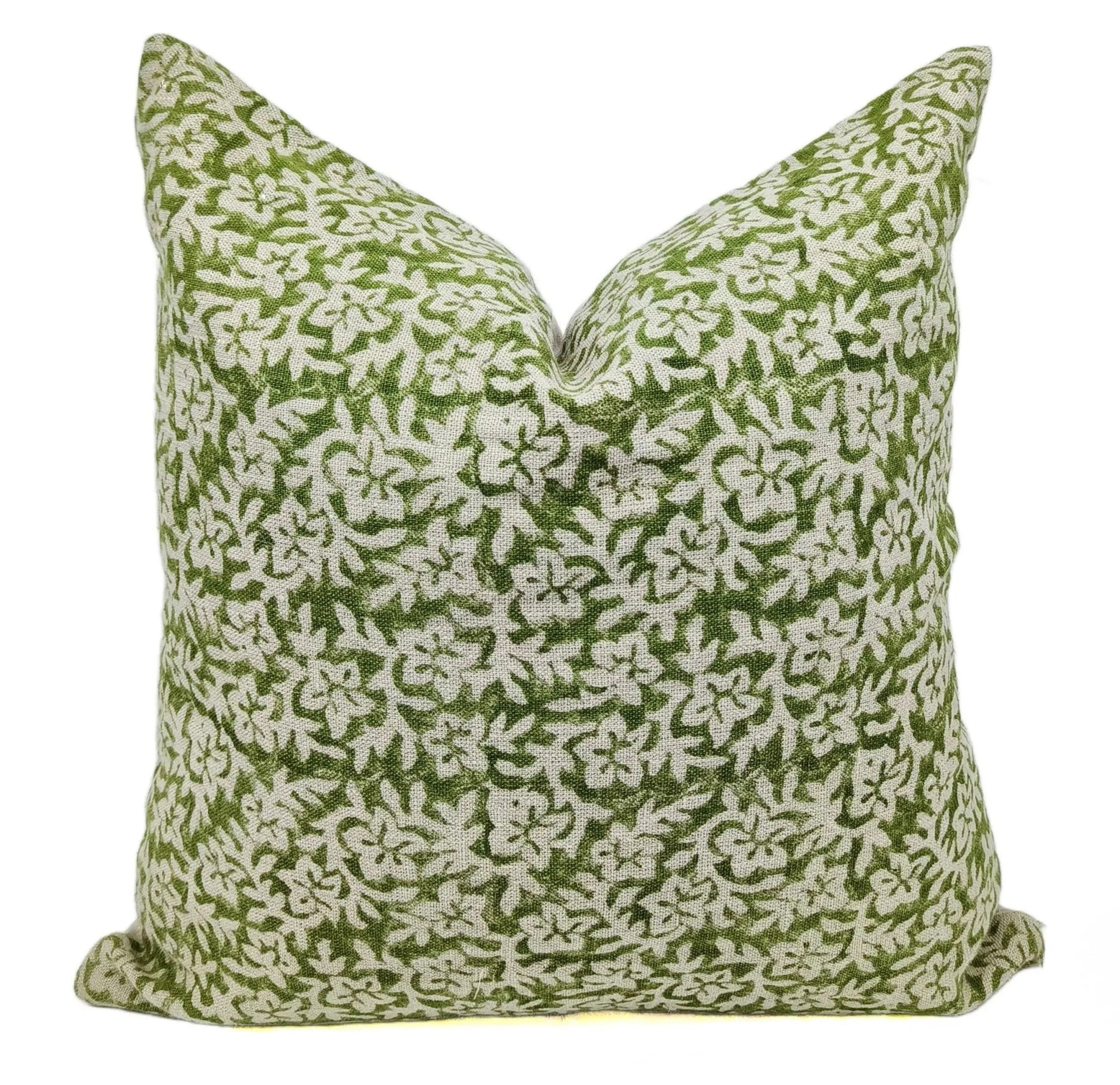 Block print Heavy Linen Pillow Cover - NIDHI VAN - Fabdivine