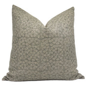 Block print pillow cover for sofa or bed in thick linen - OLA VARSTI - Fabdivine