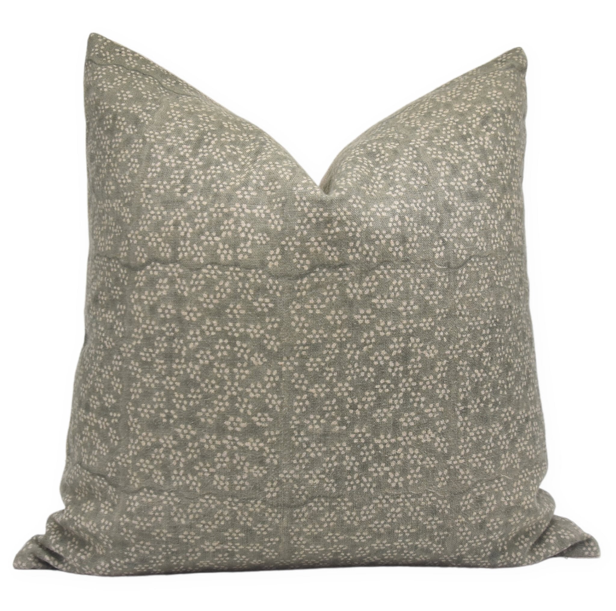 Block print Heavy Linen Pillow Cover - OLA VARSTI - FABDIVINE LLC