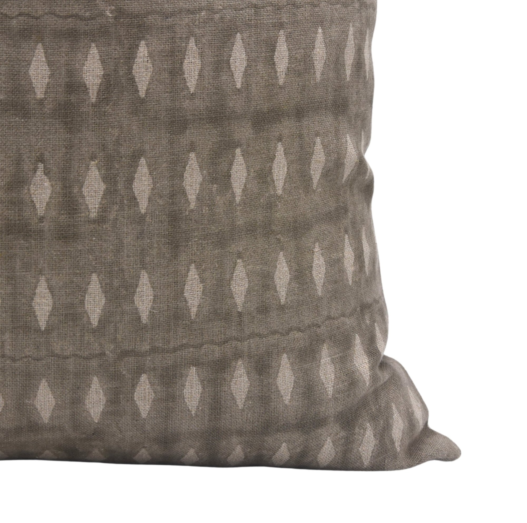 OMJI Block Print Thick Linen Throw Pillow Cover - Fabdivine