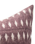 OMJI Square/Lumber block print pillow cover in Thick Linen - Fabdivine