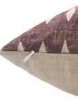 OMJI Square/Lumber block print pillow cover in Thick Linen - Fabdivine