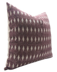 OMJI Square/Lumber block print pillow cover in Thick Linen - Fabdivine