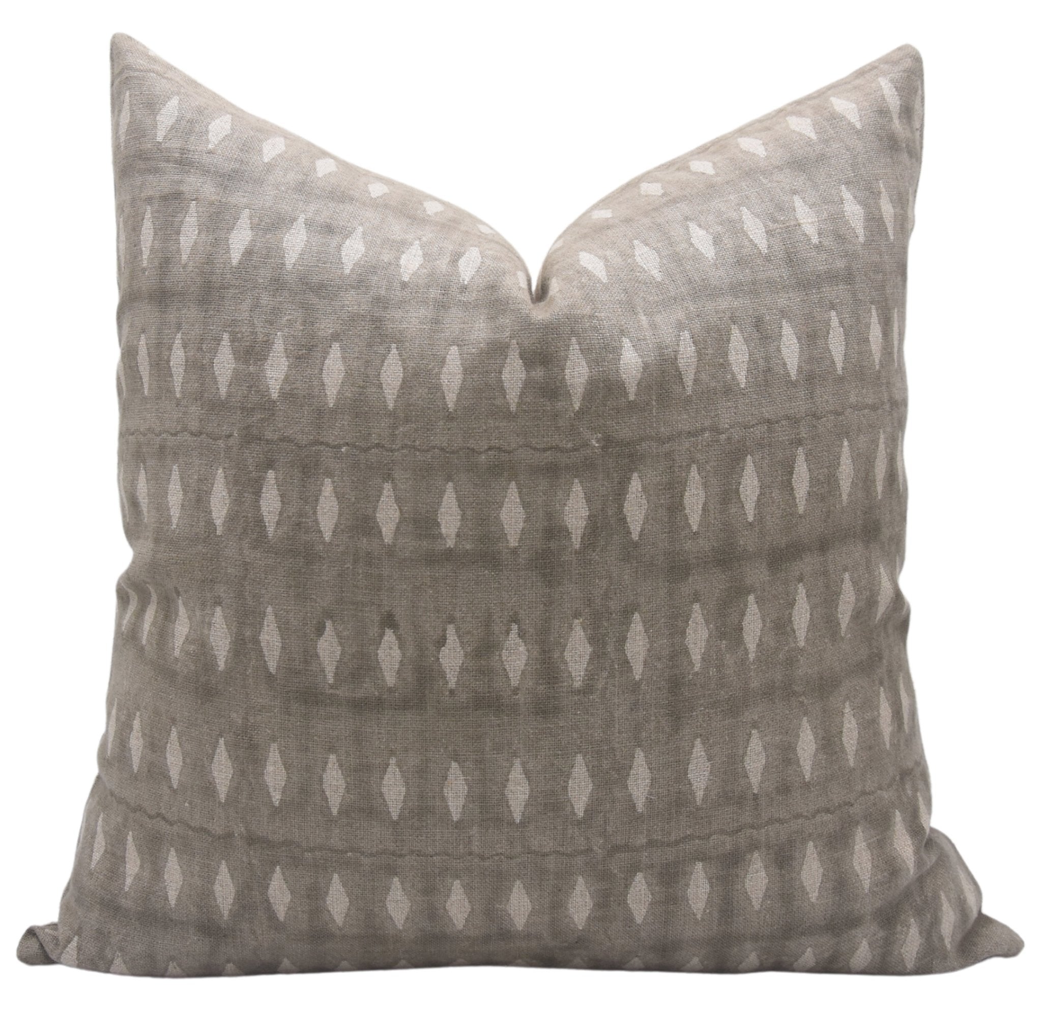 Block print Heavy Linen Pillow Cover - OMJI - FABDIVINE LLC