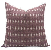 OMJI Square/Lumber block print pillow cover in Thick Linen - Fabdivine