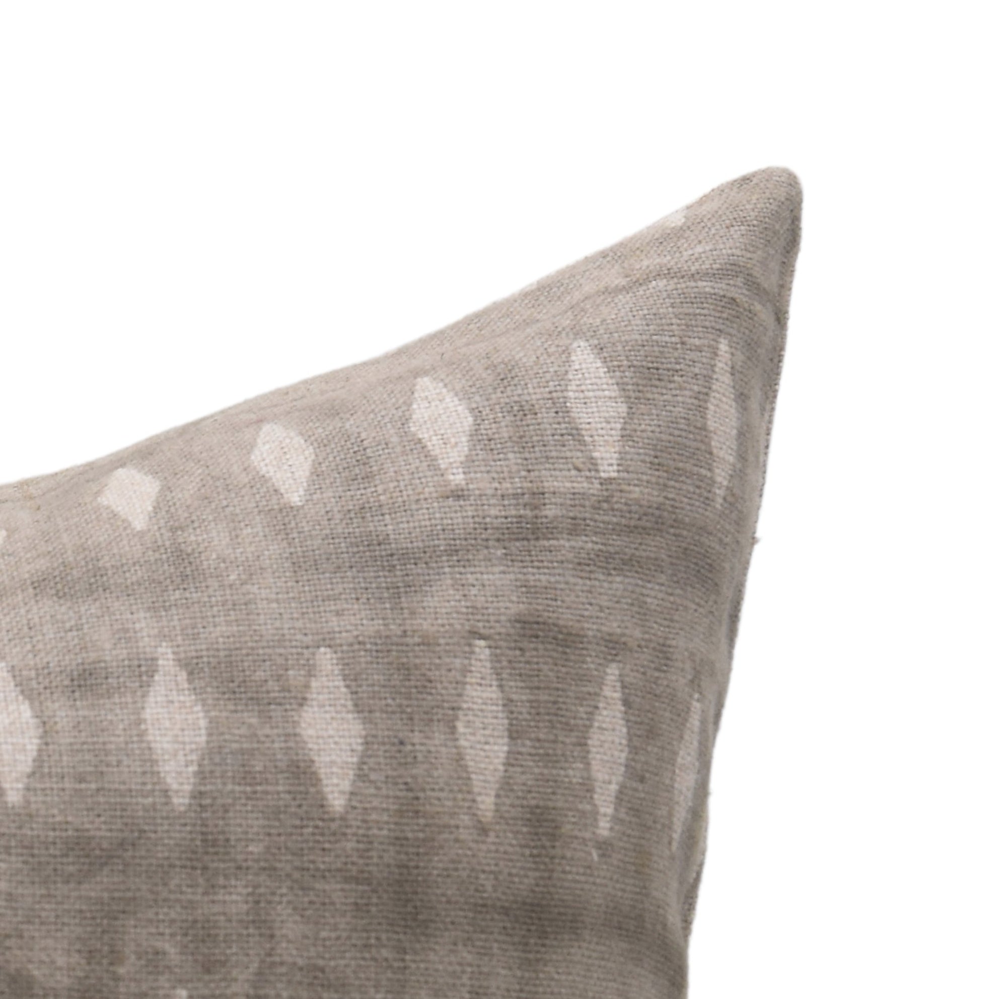 OMJI Block Print Thick Linen Throw Pillow Cover - Fabdivine