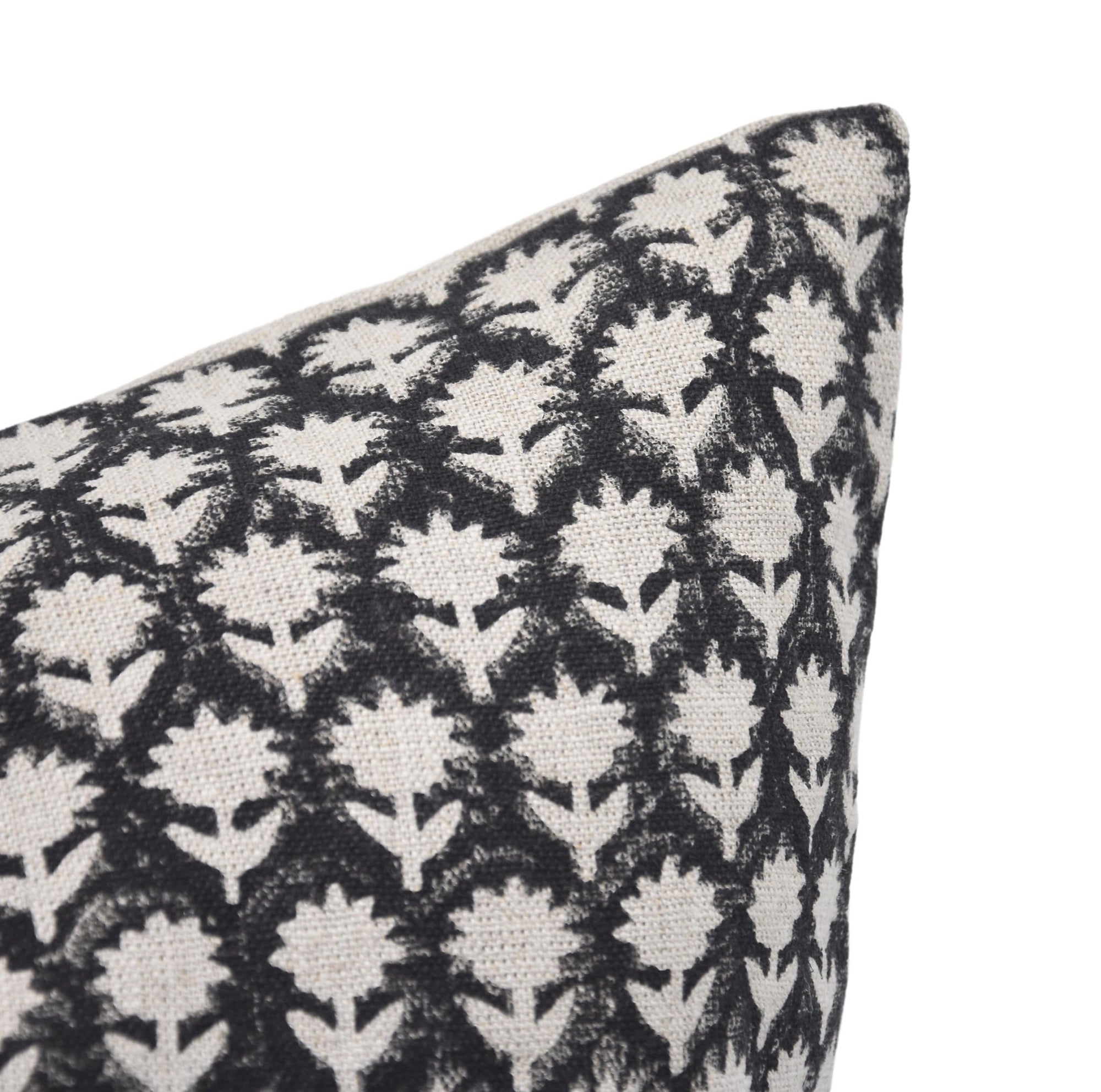 PANKHUDI Block Print Thick Linen Throw Pillow Cover - Fabdivine